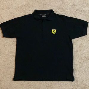 Ferrari logo shirt, black, size medium